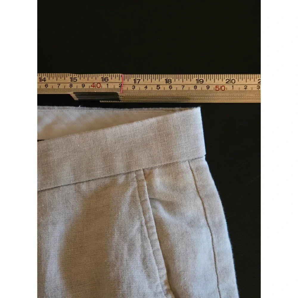 Murano Mens 100% Linen Pleated Dress Pants 38x32(30) Oatmeal Beige Straight Leg